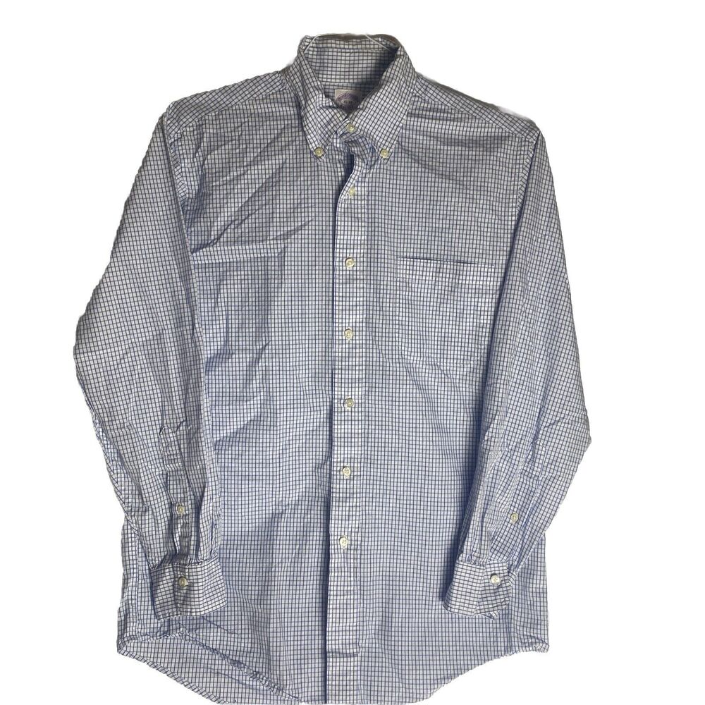 Brooks Brothers Button Down Men’s Shirt Size 15-33 Preppy Collared Blue Cotton
